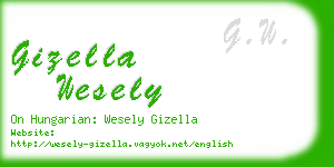 gizella wesely business card